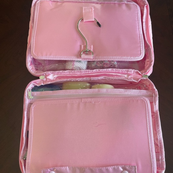 POPPIN-10 Large (12x9x5) Pink Cosmetic/Makeup Hanging Toiletry Bag Waterproof - Picture 7 of 11